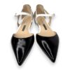Ballerina laccio bicolore pelle lux
