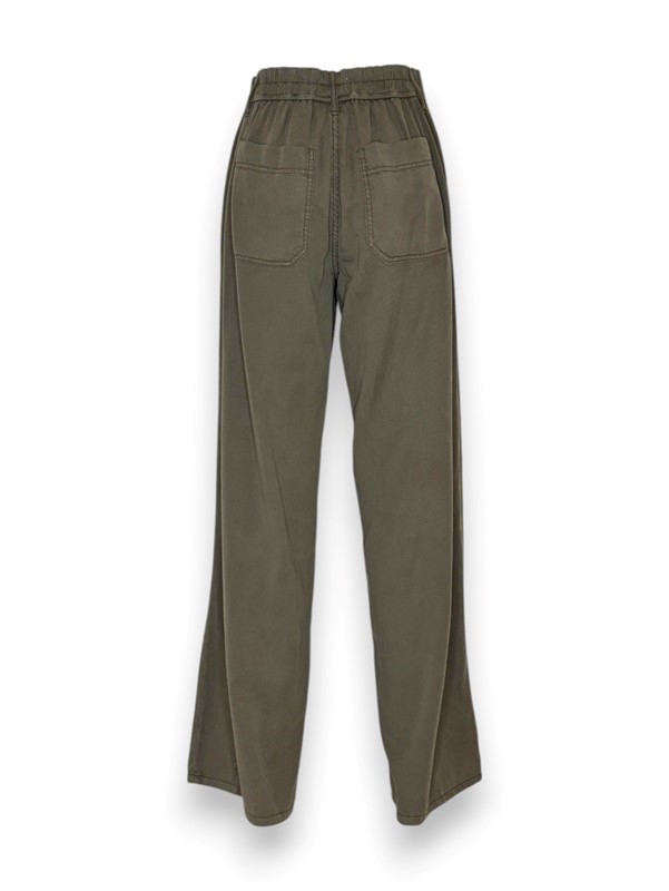 Pantalone wide leg cotone fluido