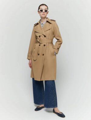 Trench doppiopetto cotone organico