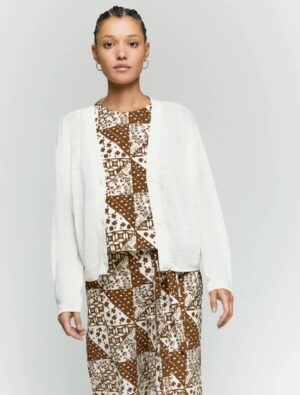 Cardigan misto lino