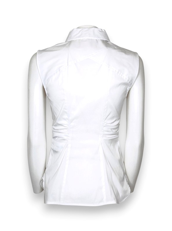 Camicia senza maniche popeline strech