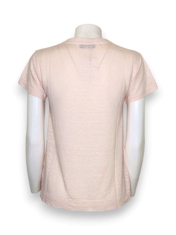 T-shirt scollo v lino
