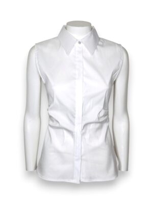 Camicia senza maniche popeline strech