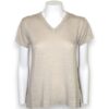 T-shirt scollo v lino
