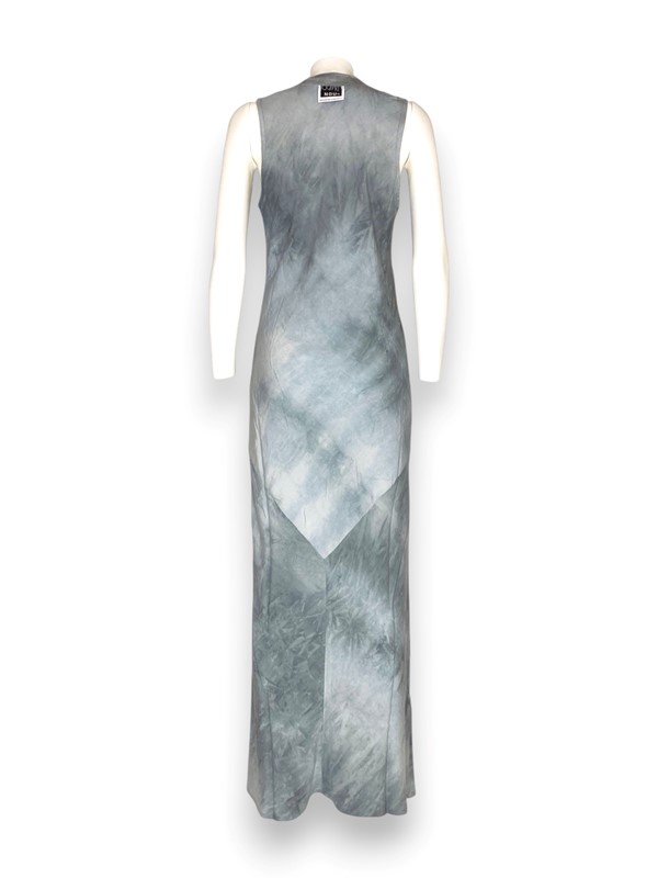 Abito lungo senza maniche viscosa tie-dye