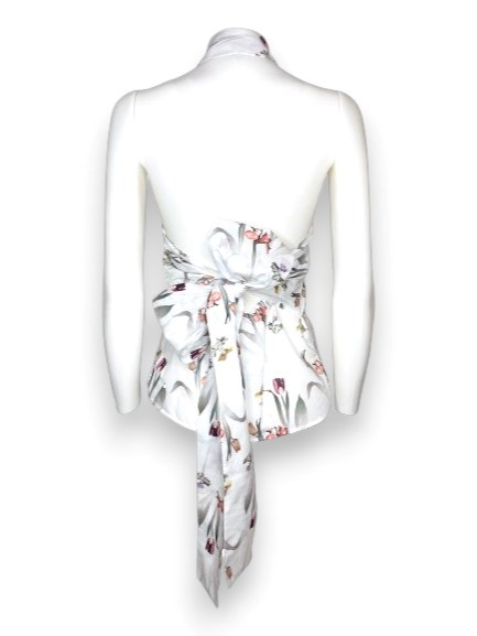 Top+fiocco cotone stampa fiori