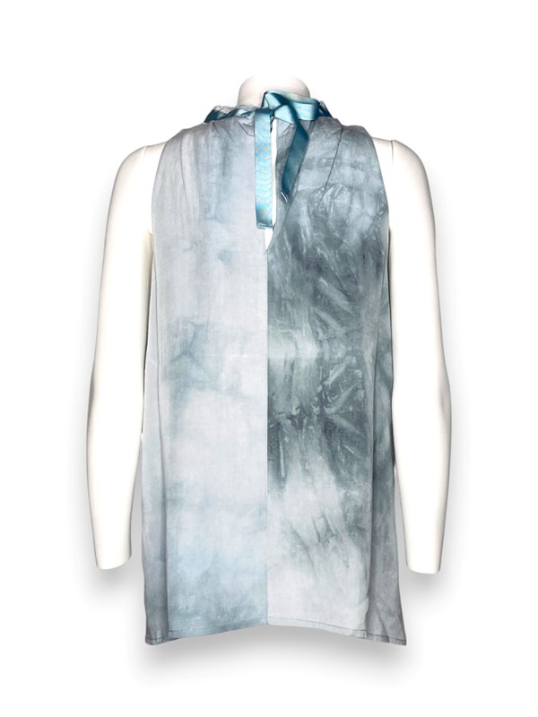 Top lungo senza maniche viscosa tie-dye