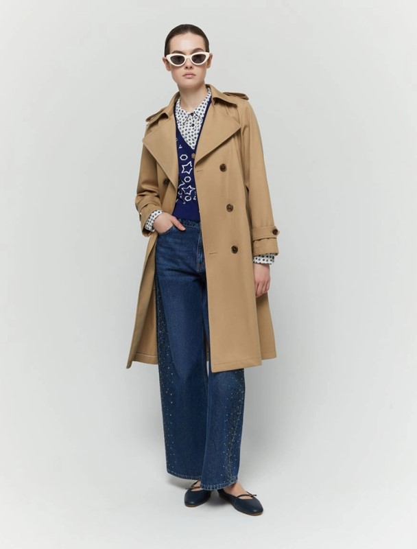 Trench doppiopetto cotone organico