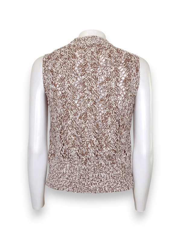 Gilet fettuccia melange lurex