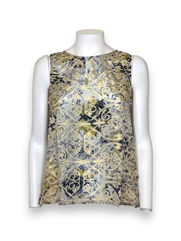 Top seta fantasia