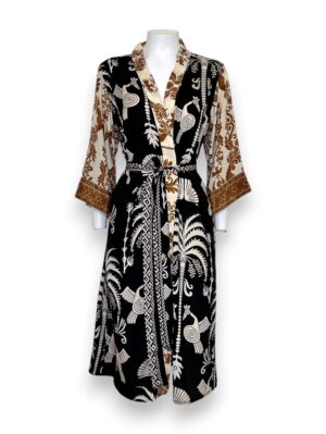 Kimono lungo+cintura seta fantasia