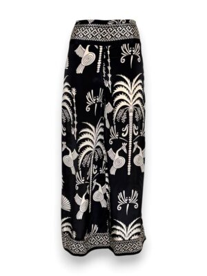 Pantalone palazzo seta fantasia